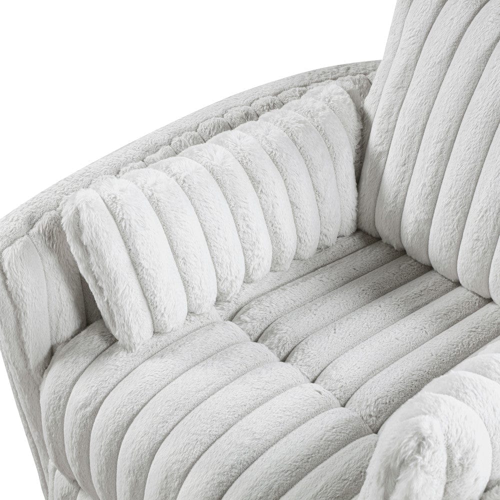 Homelegance  - Payton Swivel Glider Reclining Chair in Gray - 9501MBE-1  view 9