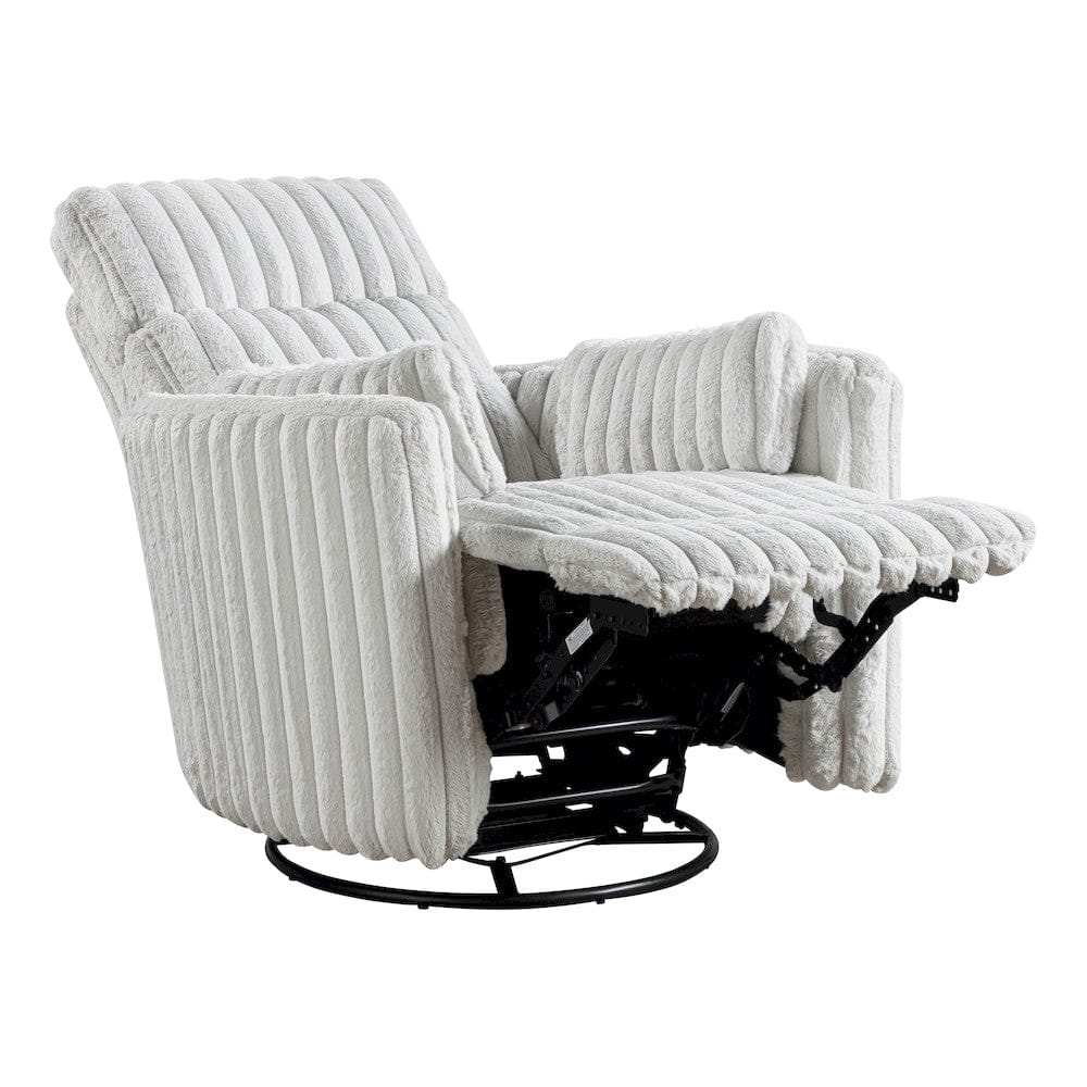 Homelegance  - Payton Swivel Glider Reclining Chair in Gray - 9501MBE-1  view 10