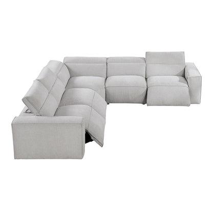 Homelegance  - Phoebe 5-Piece Modular Power Reclining Sectional W/ Power Headrests in Light gray - 8414GRYx5LRRRPWH  view 12