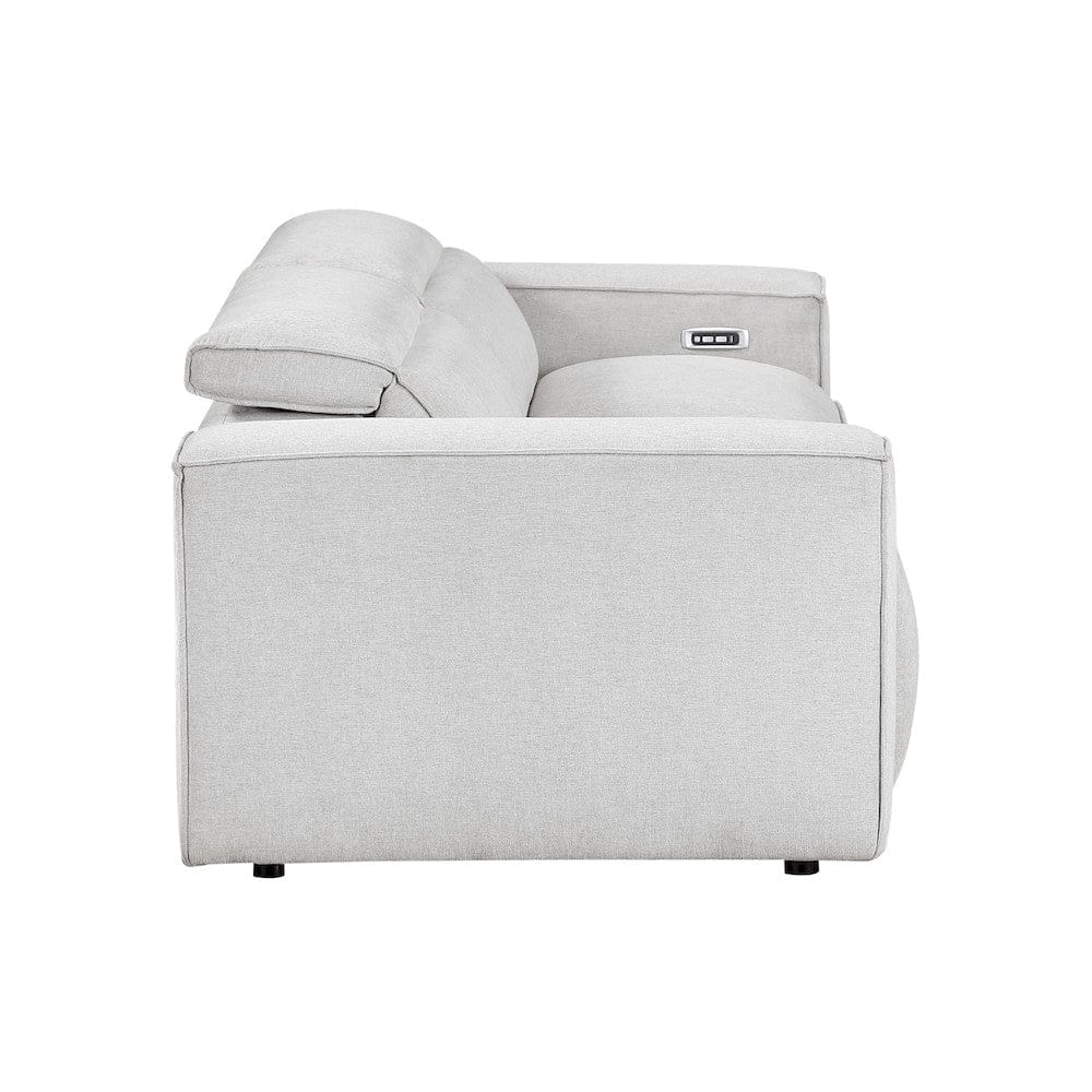 Homelegance  - Phoebe Power Double Reclining Love Seat W/ Power Headrests in Light gray - 8414GRY-2PWHx  view 6