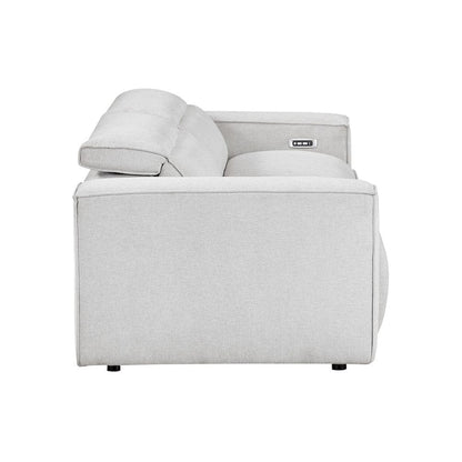 Homelegance  - Phoebe Power Double Reclining Love Seat W/ Power Headrests in Light gray - 8414GRY-2PWHx  view 6