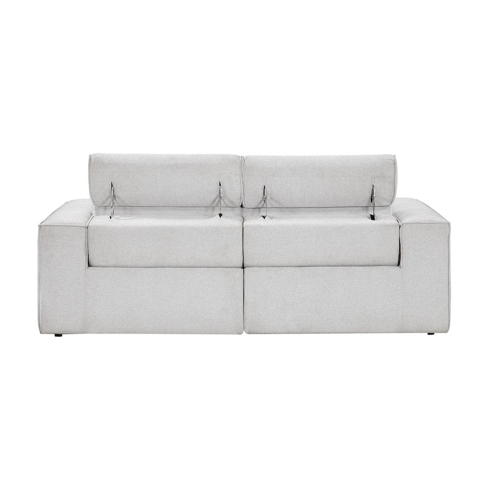 Homelegance  - Phoebe Power Double Reclining Love Seat W/ Power Headrests in Light gray - 8414GRY-2PWHx  view 11