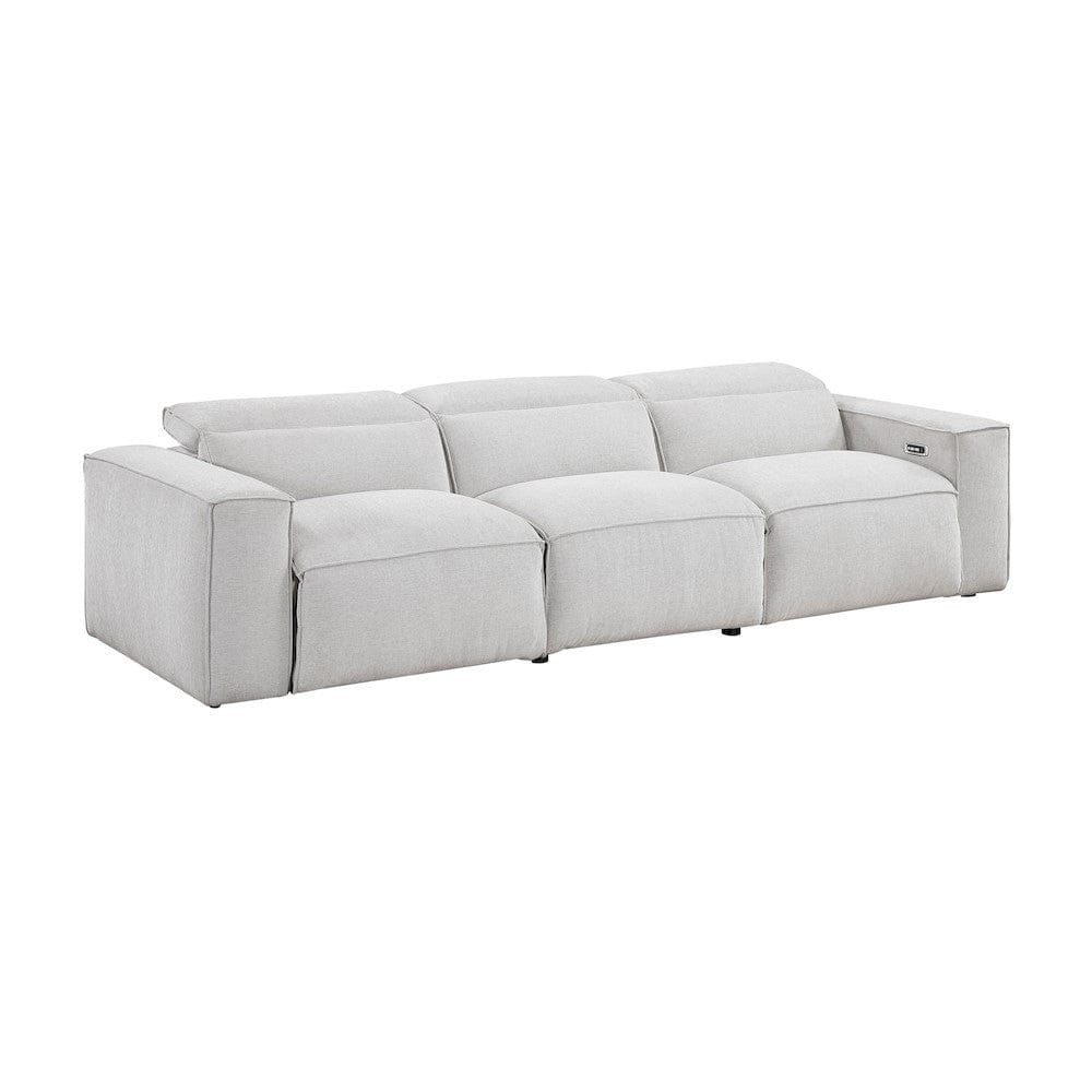 Homelegance  - Phoebe Power Double Reclining Sofa W/ Power Headrests in Light gray - 8414GRY-3PWHx  view 2