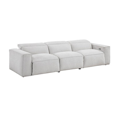 Homelegance  - Phoebe Power Double Reclining Sofa W/ Power Headrests in Light gray - 8414GRY-3PWHx  view 2