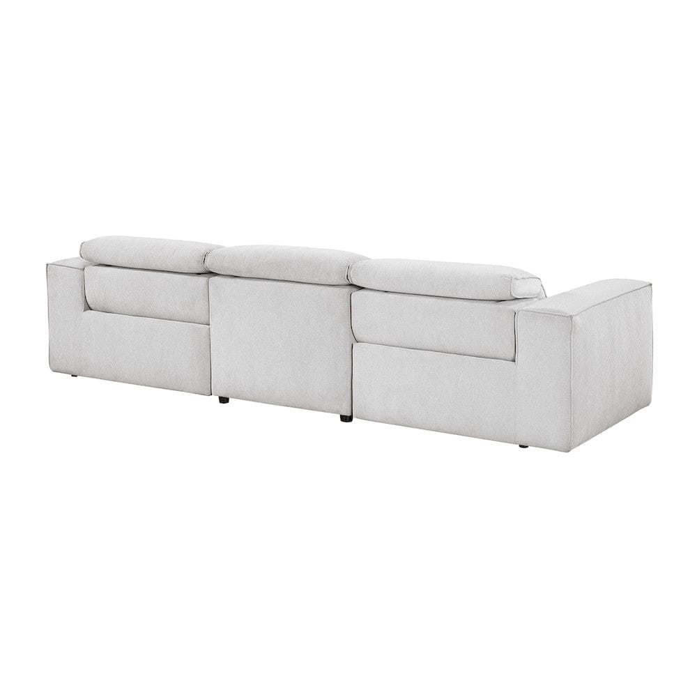 Homelegance  - Phoebe Power Double Reclining Sofa W/ Power Headrests in Light gray - 8414GRY-3PWHx  view 3