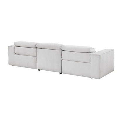 Homelegance  - Phoebe Power Double Reclining Sofa W/ Power Headrests in Light gray - 8414GRY-3PWHx  view 3