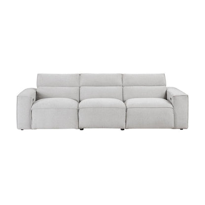 Homelegance  - Phoebe Power Double Reclining Sofa W/ Power Headrests in Light gray - 8414GRY-3PWHx  view 4