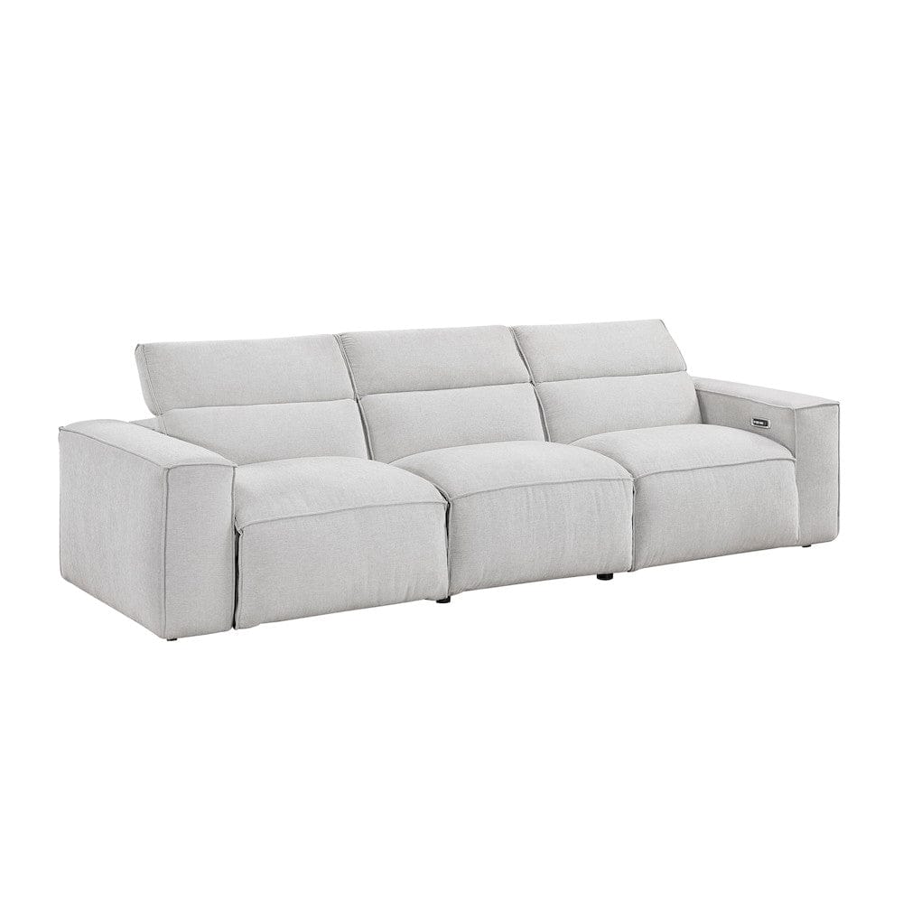Homelegance  - Phoebe Power Double Reclining Sofa W/ Power Headrests in Light gray - 8414GRY-3PWHx  view 5