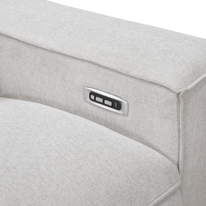 Homelegance  - Phoebe Power Double Reclining Sofa W/ Power Headrests in Light gray - 8414GRY-3PWHx  view 8