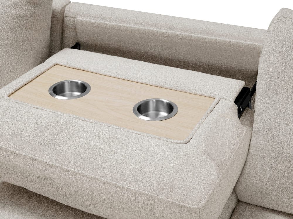 Homelegance  - Pompano Sectional W/ Left Chaise, Pull-out Bed and Hidden Storage, Charging Ports in Beige - 9630BEx2LC2R  view 3