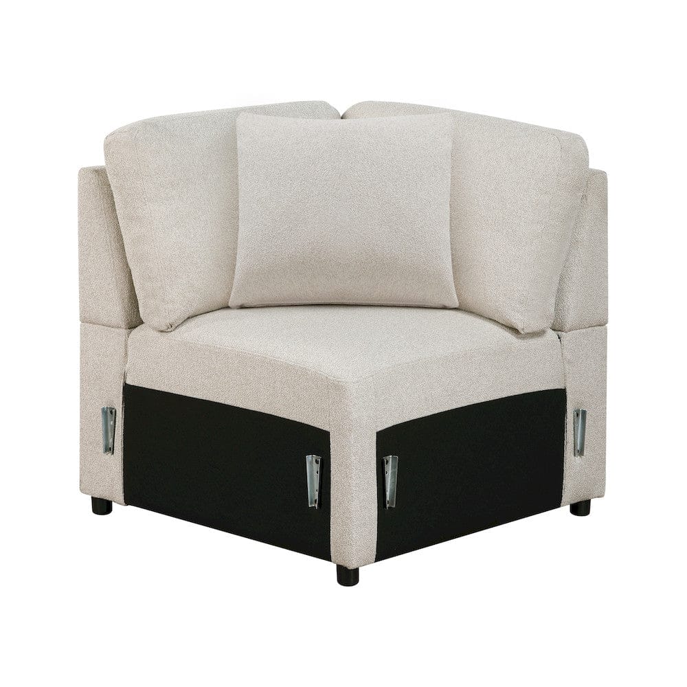 Homelegance  - Pompano Sectional W/ Left Chaise, Pull-out Bed, Hidden Storages and Shelves, Charging Ports in Beige - 9630BEx4LC2R  view 12