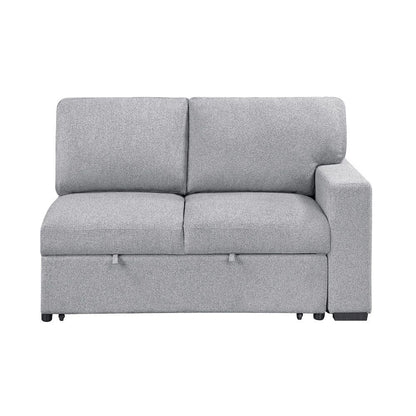 Homelegance  - Pompano Sectional W/ Left Chaise, Pull-out Bed, Hidden Storages and Shelves, Charging Ports in Gray - 9630GYx2LC2R  view 3