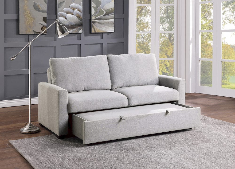 Homelegance  - Price Convertible Studio Sofa W/ Pull-out Bed in Gray - 9525RF-3CL  view 8