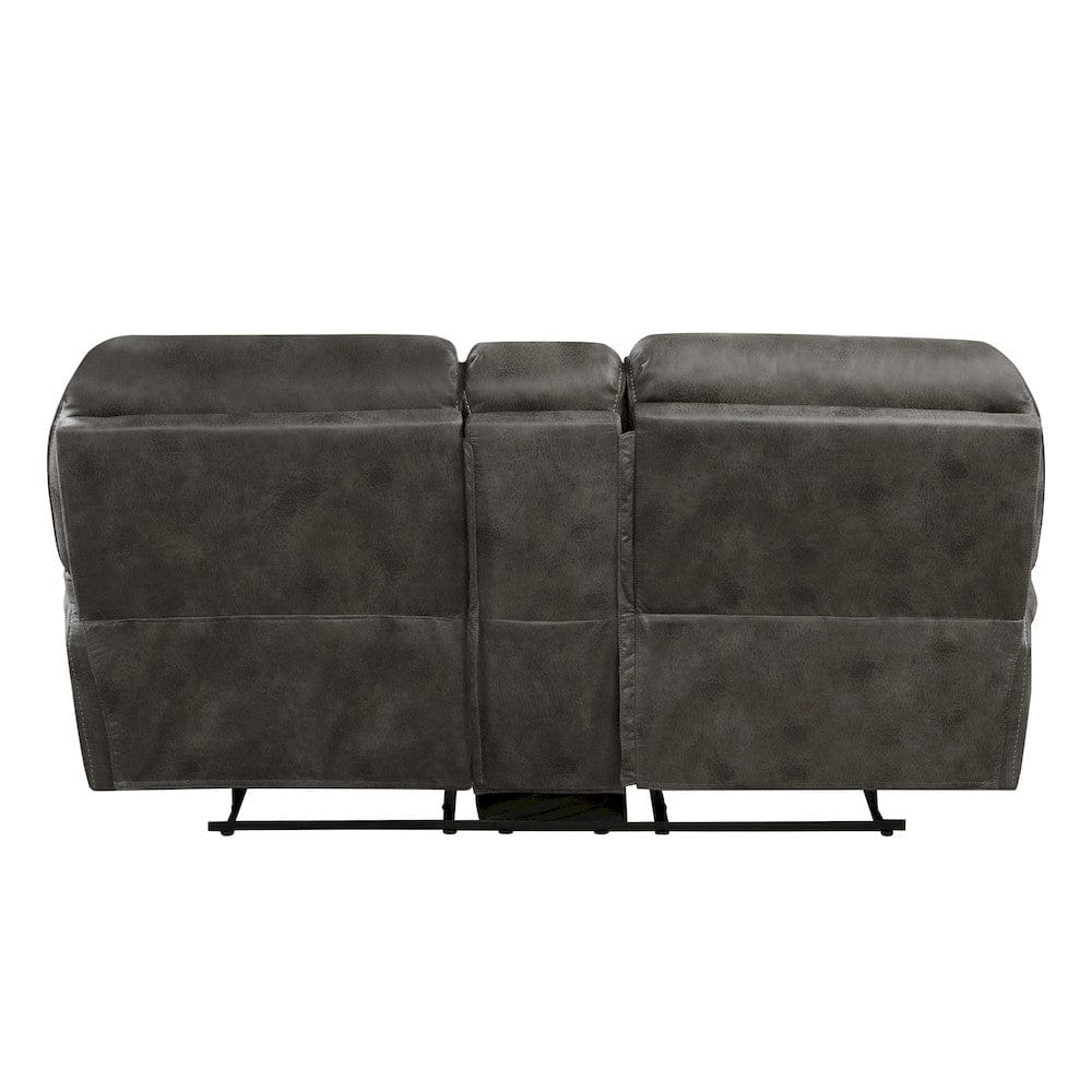 Homelegance  - Proctor Double Reclining Love Seat W/ Center Console in Gray - 8517GRY-2  view 4