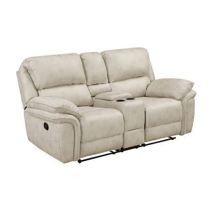 Homelegance  - Proctor Double Reclining Love Seat W/ Center Console in Sand - 8517PWT-2  view 1