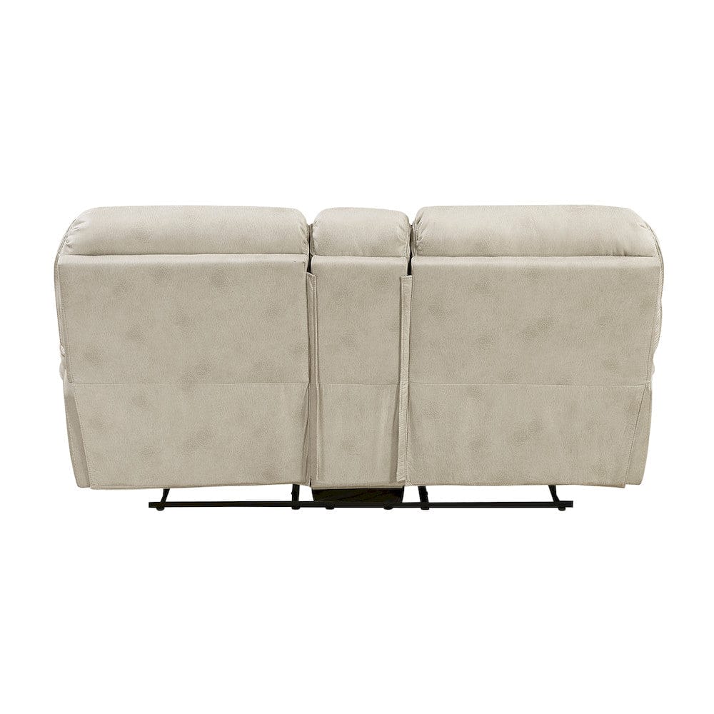 Homelegance  - Proctor Double Reclining Love Seat W/ Center Console in Sand - 8517PWT-2  view 8