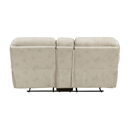 Homelegance  - Proctor Double Reclining Love Seat W/ Center Console in Sand - 8517PWT-2  view 8