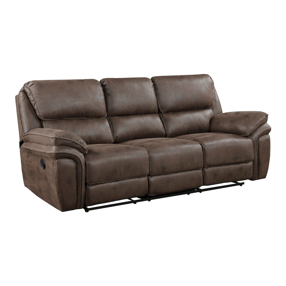 Homelegance  - Proctor Double Reclining Sofa in Brown - 8517BRW-3  view 3