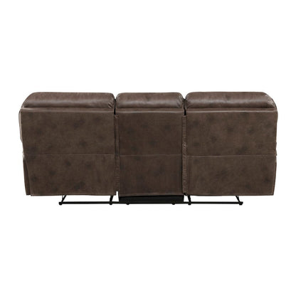 Homelegance  - Proctor Double Reclining Sofa in Brown - 8517BRW-3  view 4