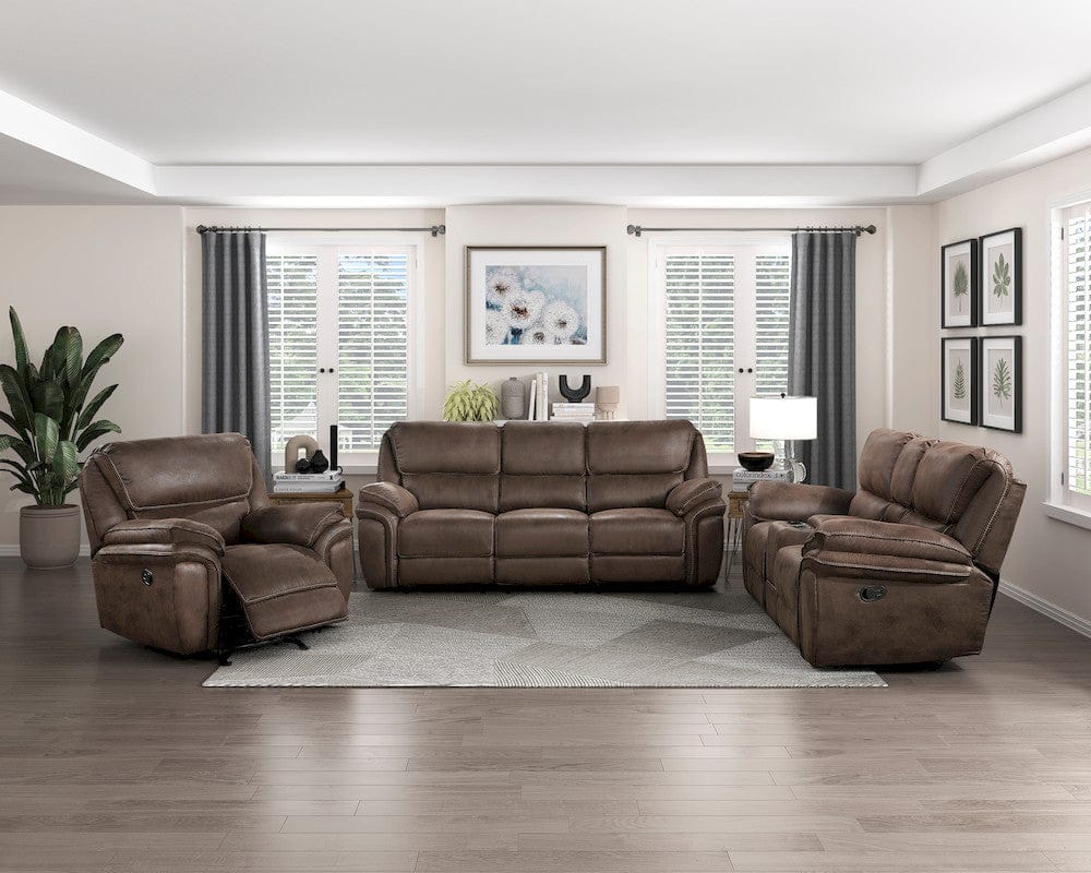 Homelegance  - Proctor Double Reclining Sofa in Brown - 8517BRW-3  view 7