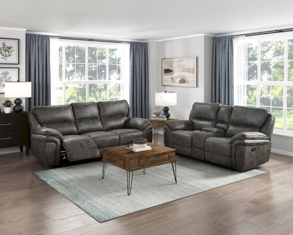 Homelegance  - Proctor Double Reclining Sofa in Gray - 8517GRY-3  view 6