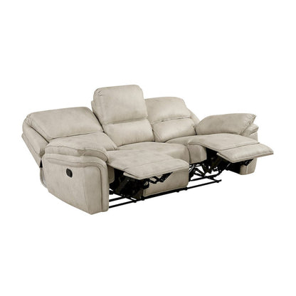 Homelegance  - Proctor Double Reclining Sofa in Sand - 8517PWT-3  view 8