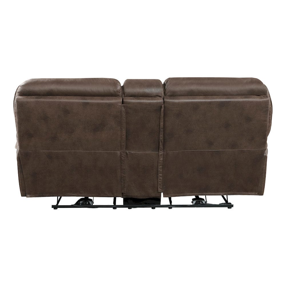 Homelegance  - Proctor Power Double Reclining Love Seat W/ Center Console in Brown - 8517BRW-2PW  view 3