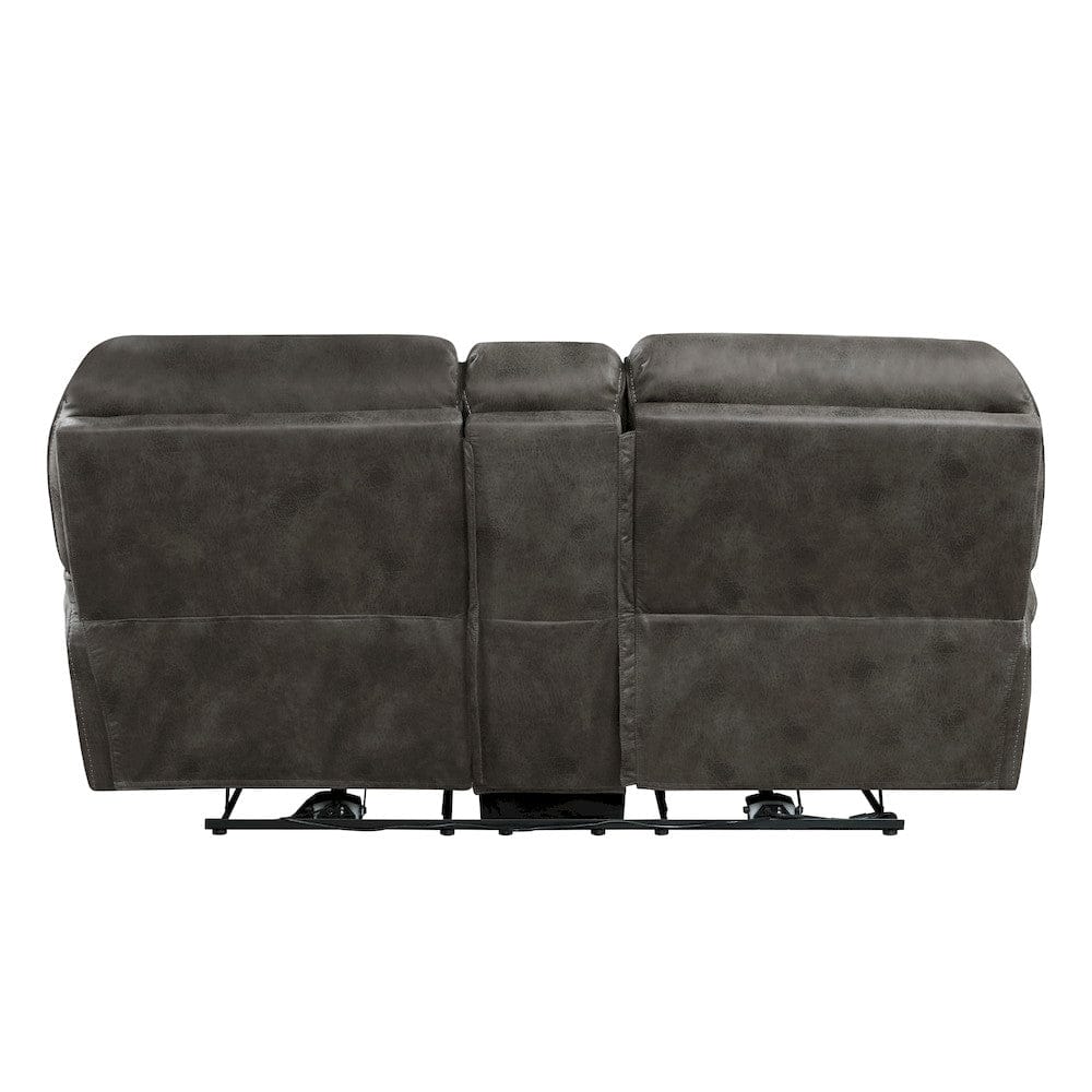 Homelegance  - Proctor Power Double Reclining Love Seat W/ Center Console in Gray - 8517GRY-2PW  view 2