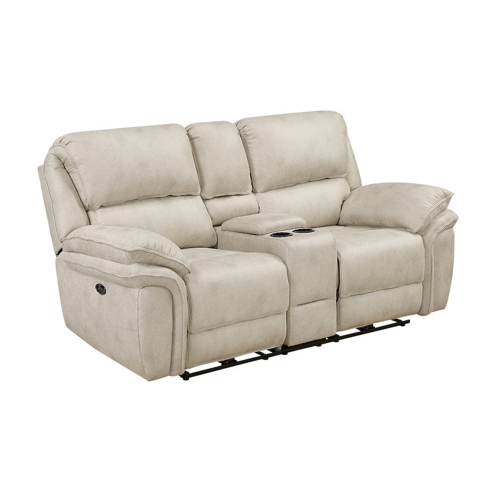 Homelegance  - Proctor Power Double Reclining Love Seat W/ Center Console in Sand - 8517PWT-2PW  view 2