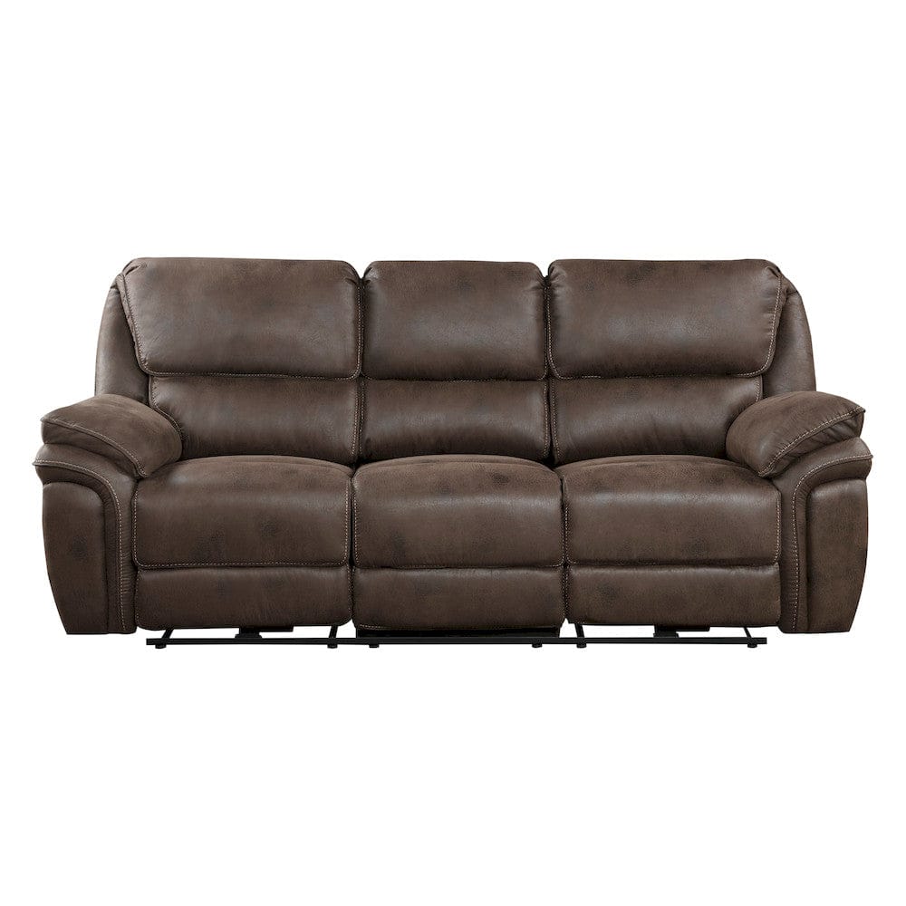 Homelegance  - Proctor Power Double Reclining Sofa in Brown - 8517BRW-3PW  view 1