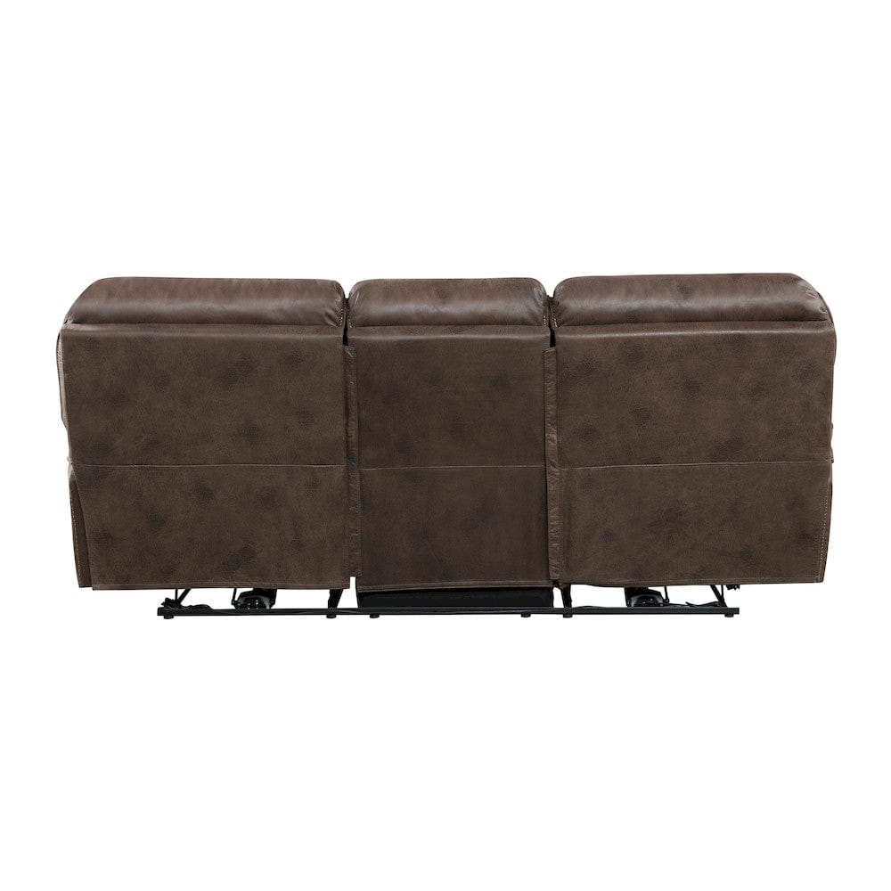 Homelegance  - Proctor Power Double Reclining Sofa in Brown - 8517BRW-3PW  view 3