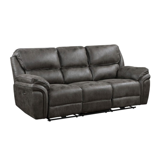 Homelegance  - Proctor Power Double Reclining Sofa in Gray - 8517GRY-3PW  view 2