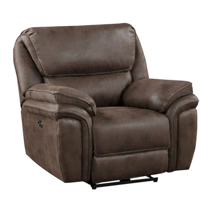 Homelegance  - Proctor Power Reclining Chair in Brown - 8517BRW-1PW  view 3