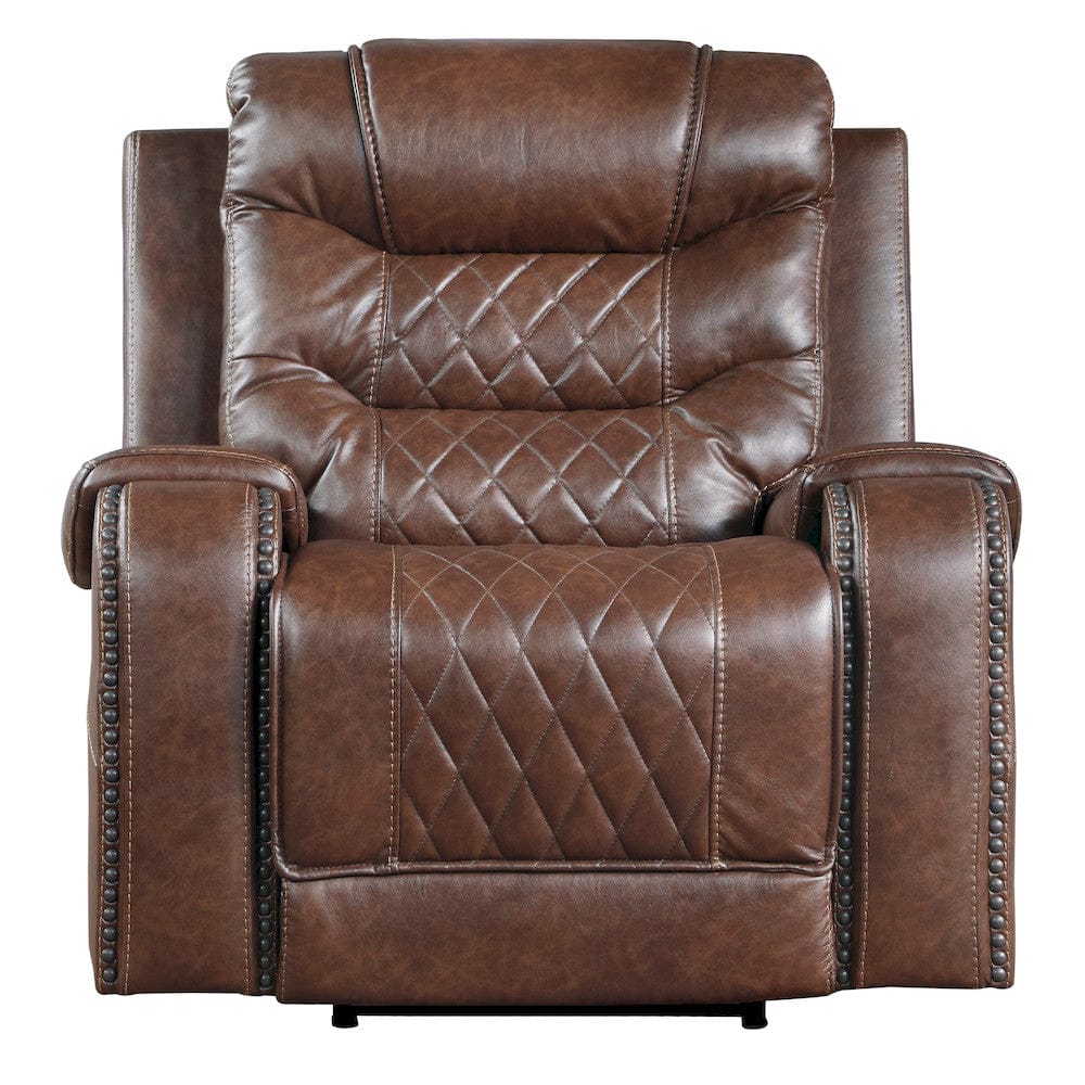 Homelegance  - Putnam Power Reclining Chair in Brown - 9405BR-1PW  view 3