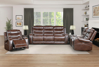 Homelegance  - Putnam Power Reclining Chair in Brown - 9405BR-1PW  view 4