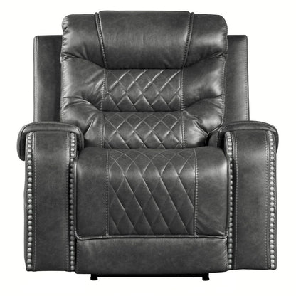Homelegance  - Putnam Power Reclining Chair in Gray - 9405GY-1PW  view 1