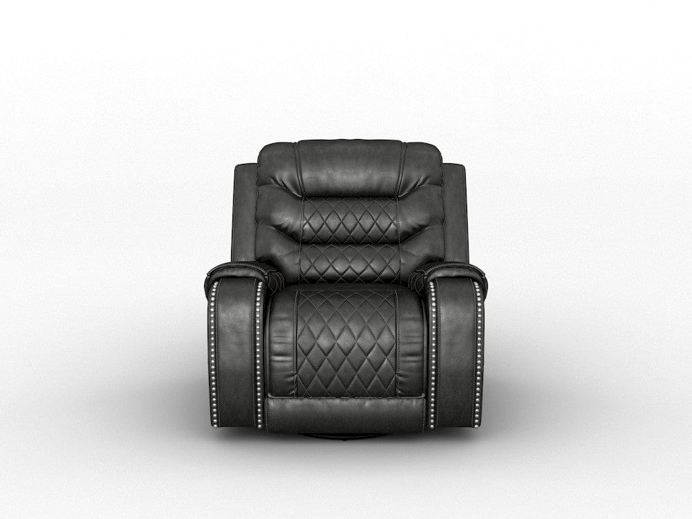 Homelegance  - Putnam Swivel Glider Reclining Chair in Gray - 9405GY-1  view 6