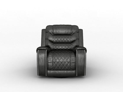 Homelegance  - Putnam Swivel Glider Reclining Chair in Gray - 9405GY-1  view 6