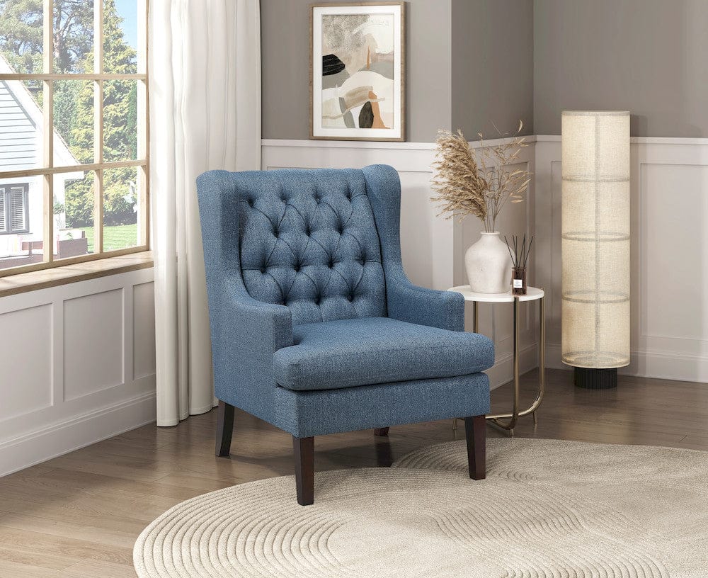 Homelegance  - Quent Accent Chair in Blue - 1006BUE-1  view 6