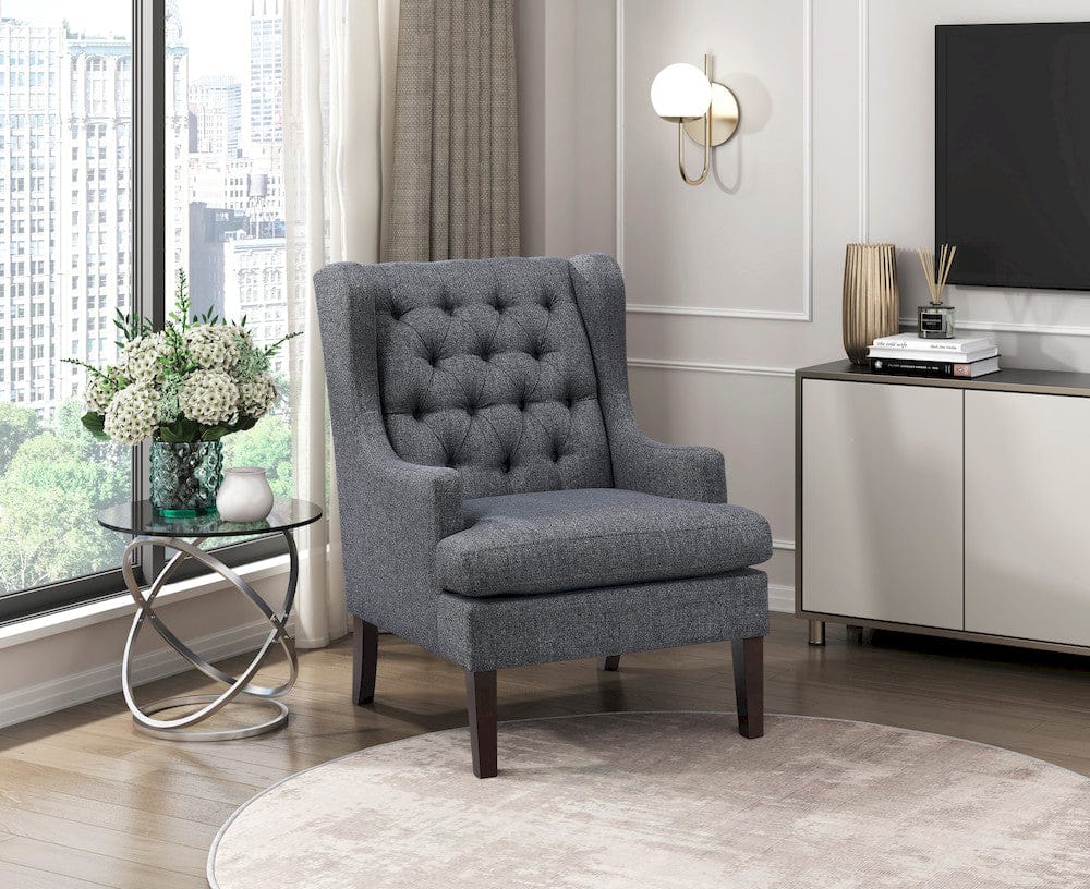Homelegance  - Quent Accent Chair in Charcoal - 1006CRC-1  view 9