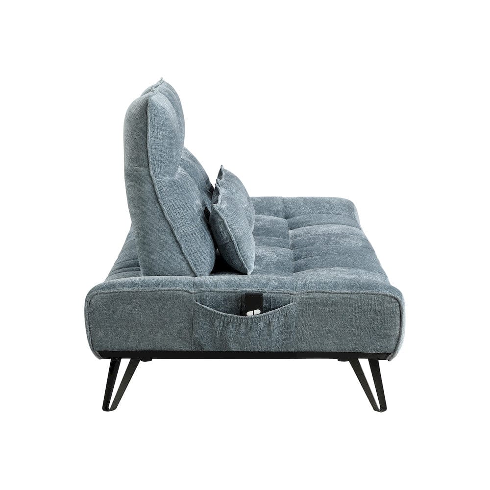 Homelegance  - Quonsett Sofa W/ Power Adjustable Seat Depth and Manual Adjustable Headrests in Blue - 9556BUE-3PW  view 8