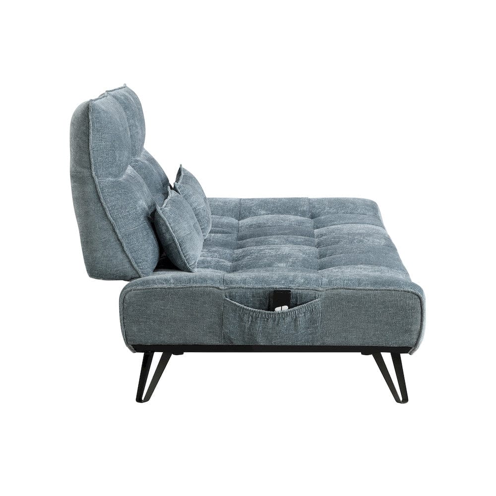 Homelegance  - Quonsett Sofa W/ Power Adjustable Seat Depth and Manual Adjustable Headrests in Blue - 9556BUE-3PW  view 9