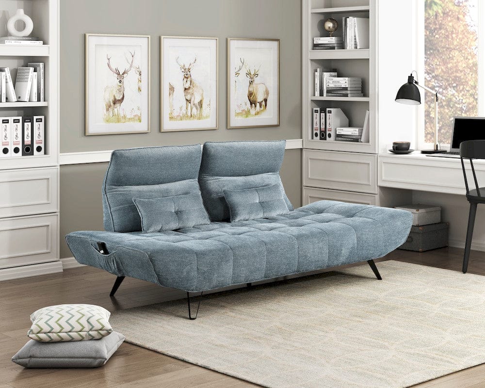Homelegance  - Quonsett Sofa W/ Power Adjustable Seat Depth and Manual Adjustable Headrests in Blue - 9556BUE-3PW  view 10