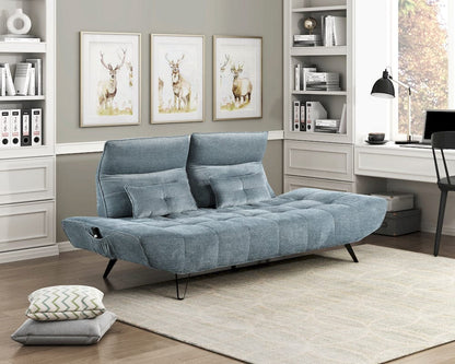 Homelegance  - Quonsett Sofa W/ Power Adjustable Seat Depth and Manual Adjustable Headrests in Blue - 9556BUE-3PW  view 10