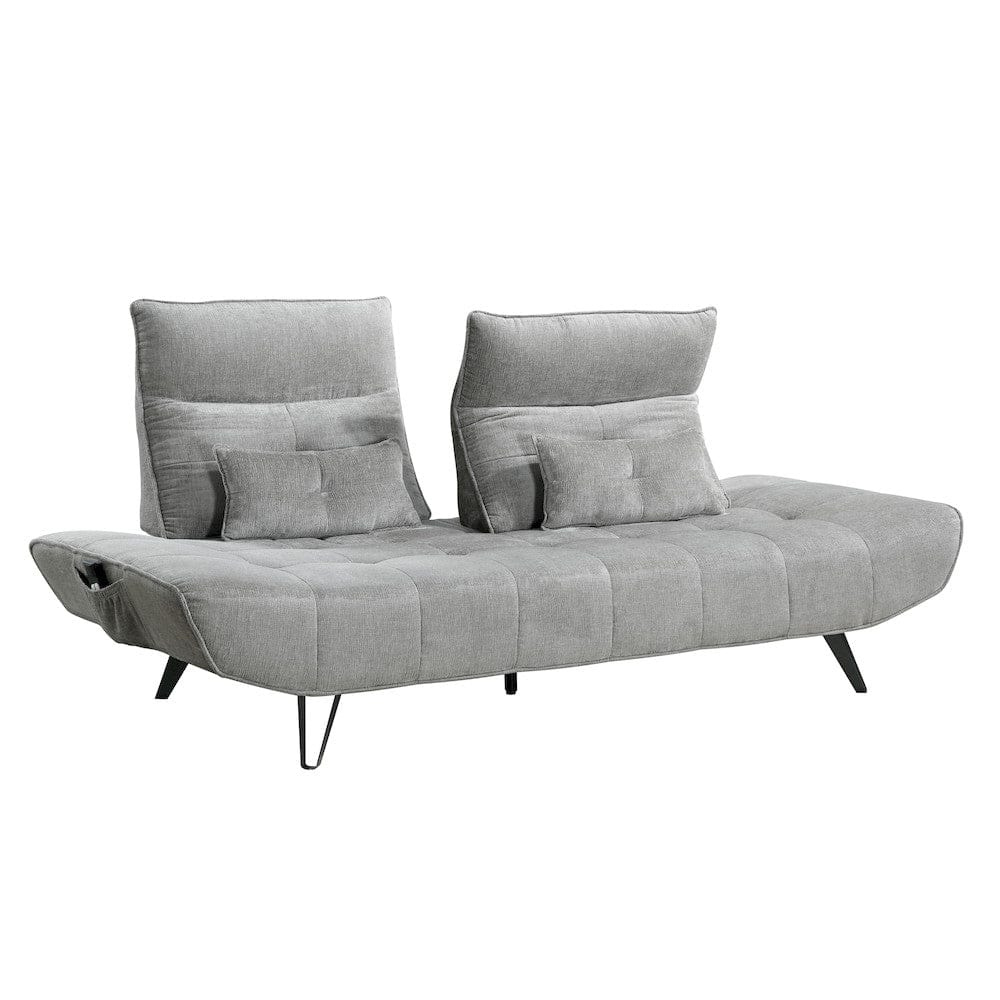 Homelegance  - Quonsett Sofa W/ Power Adjustable Seat Depth and Manual Adjustable Headrests in Gray - 9556GRY-3PW  view 7