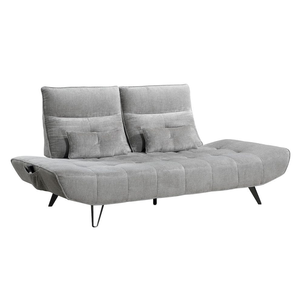Homelegance  - Quonsett Sofa W/ Power Adjustable Seat Depth and Manual Adjustable Headrests in Gray - 9556GRY-3PW  view 10