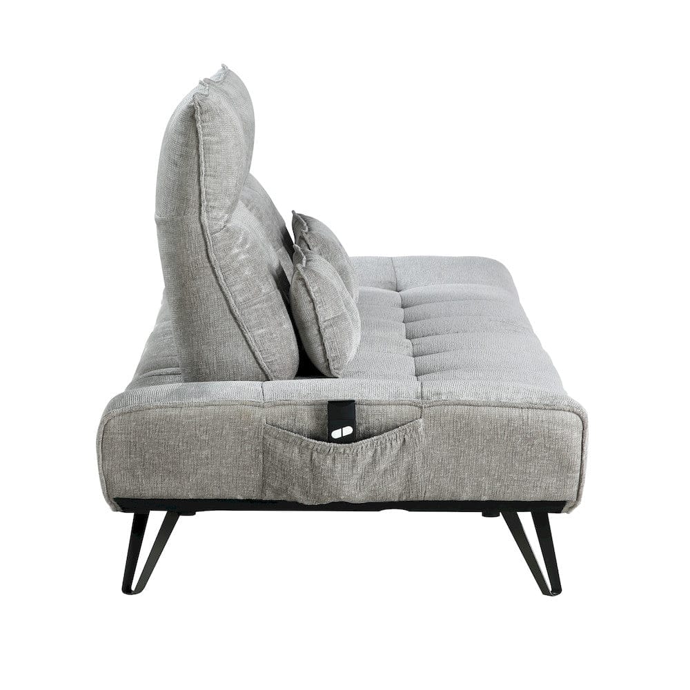 Homelegance  - Quonsett Sofa W/ Power Adjustable Seat Depth and Manual Adjustable Headrests in Gray - 9556GRY-3PW  view 11