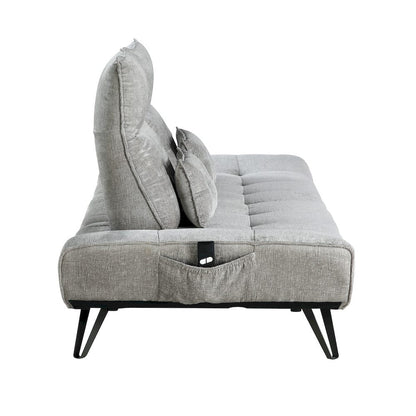 Homelegance  - Quonsett Sofa W/ Power Adjustable Seat Depth and Manual Adjustable Headrests in Gray - 9556GRY-3PW  view 11