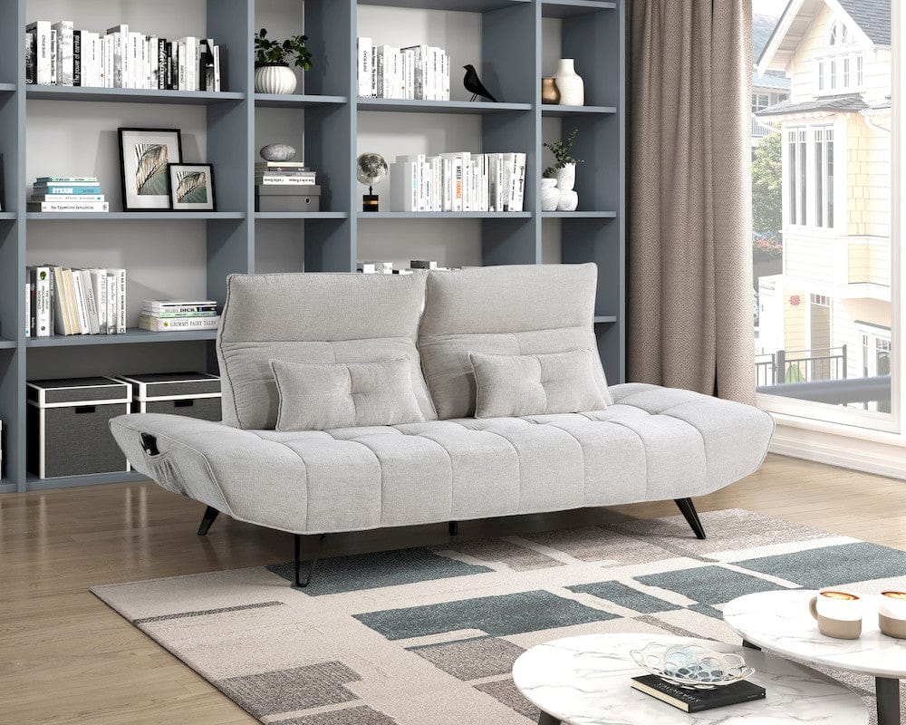Homelegance  - Quonsett Sofa W/ Power Adjustable Seat Depth and Manual Adjustable Headrests in Light gray - 9556LGY-3PW  view 3