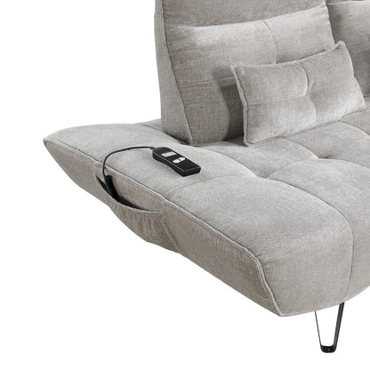 Homelegance  - Quonsett Sofa W/ Power Adjustable Seat Depth and Manual Adjustable Headrests in Light gray - 9556LGY-3PW  view 7